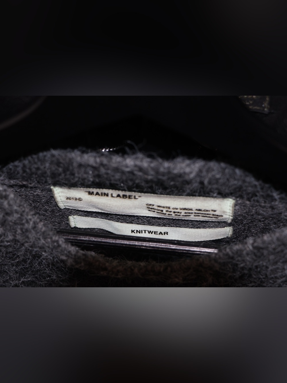 Off-White Black and White Arrow Mohair Crewneck Sweater - Picture 7 of 10